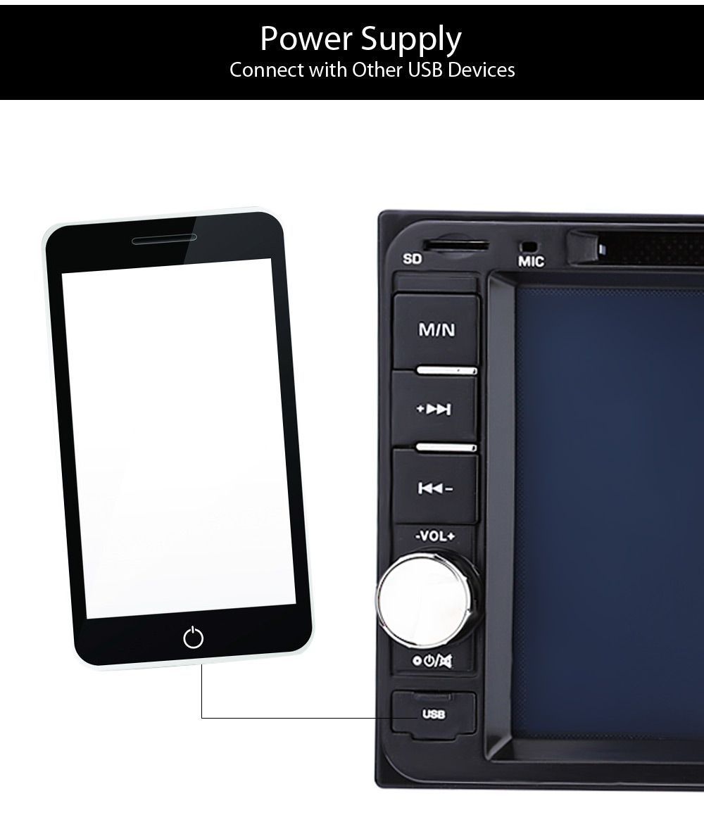 7 inch Car DVD Player 12V Auto Video Remote Control Intelligent Reversing Camera GPS Navigation Function
