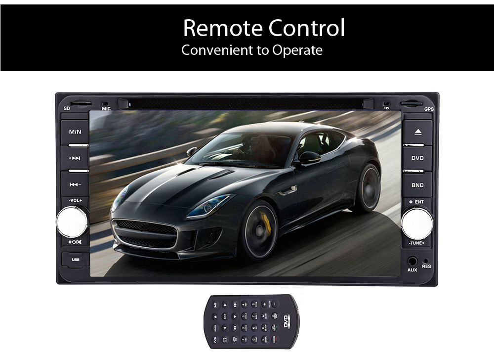 7 inch Car DVD Player 12V Auto Video Remote Control Intelligent Reversing Camera GPS Navigation Function