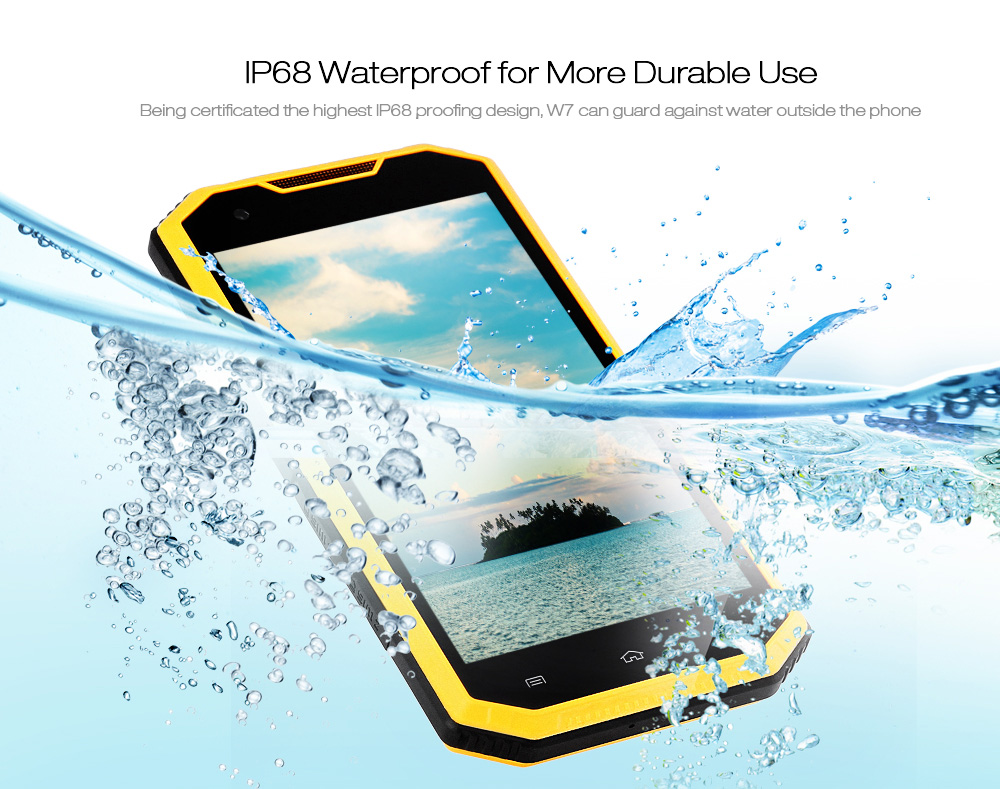 Ken Xin Da W7 5.0 inch Android 6.0 4G Smartphone MTK6735 Quad Core 1.3GHz 1GB RAM 16GB ROM Corning Gorilla Glass 3 Screen GPS IP68 Waterproof Shockproof Dustproof