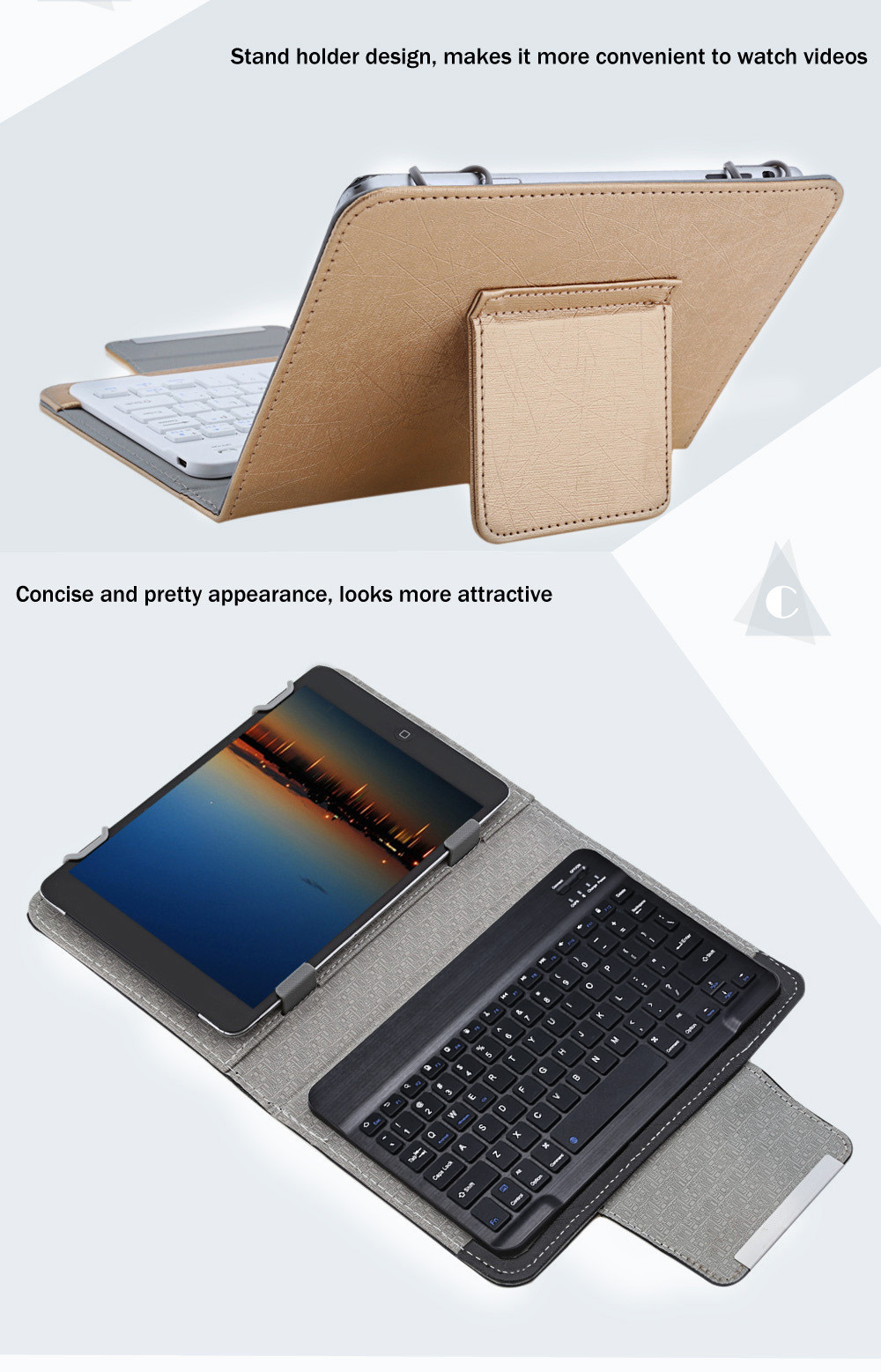 3 in 1 Universal Bluetooth Keyboard Tablet Protective Case with Stander for iOS / Android / Windows 9 / 10 inch 3 in 1 Universal Bluetooth Keyboard Tablet Protective Case with Stander for iOS / Android / Windows 9 / 10 inch