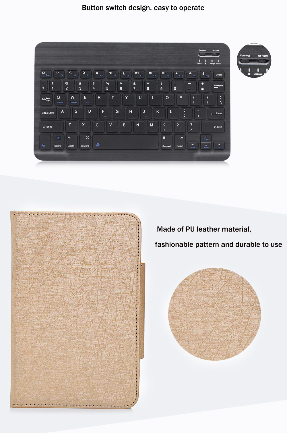 3 in 1 Universal Bluetooth Keyboard Tablet Protective Case with Stander for iOS / Android / Windows 9 / 10 inch 3 in 1 Universal Bluetooth Keyboard Tablet Protective Case with Stander for iOS / Android / Windows 9 / 10 inch