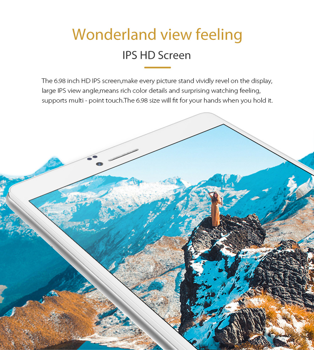 Cube WP10 6.98 inch 4G Phablet Windows 10 Mobile MSM8909 Quad Core 1.3GHz 2GB RAM 16GB ROM 5.0MP Rear Camera IPS Screen WiFi OTG GPS Bluetooth 4.1