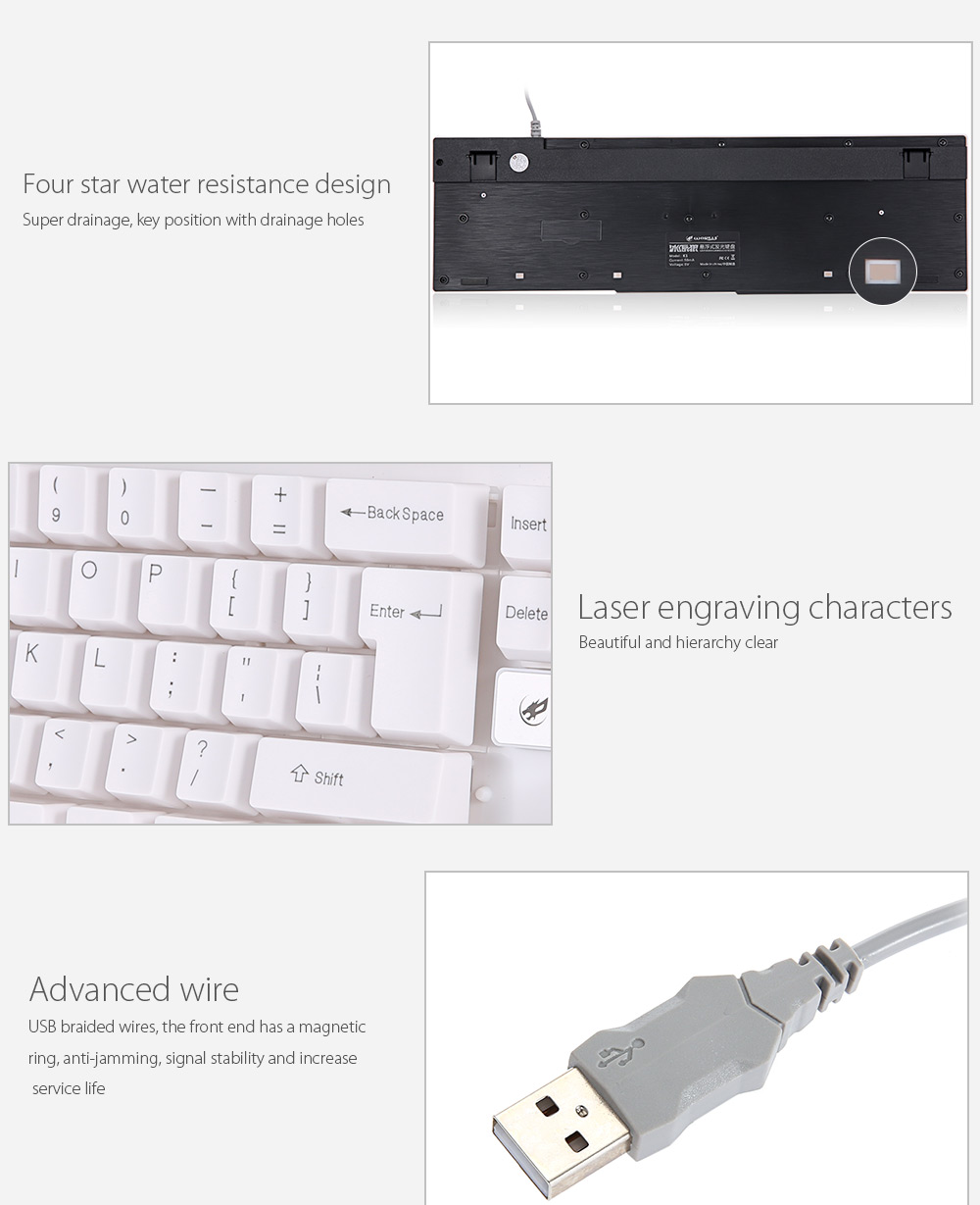 Warwolf K1 Professional USB Wired Optical Gaming Keyboard with Backlight Warwolf K1 Professional USB Wired Optical Gaming Keyboard with Backlight