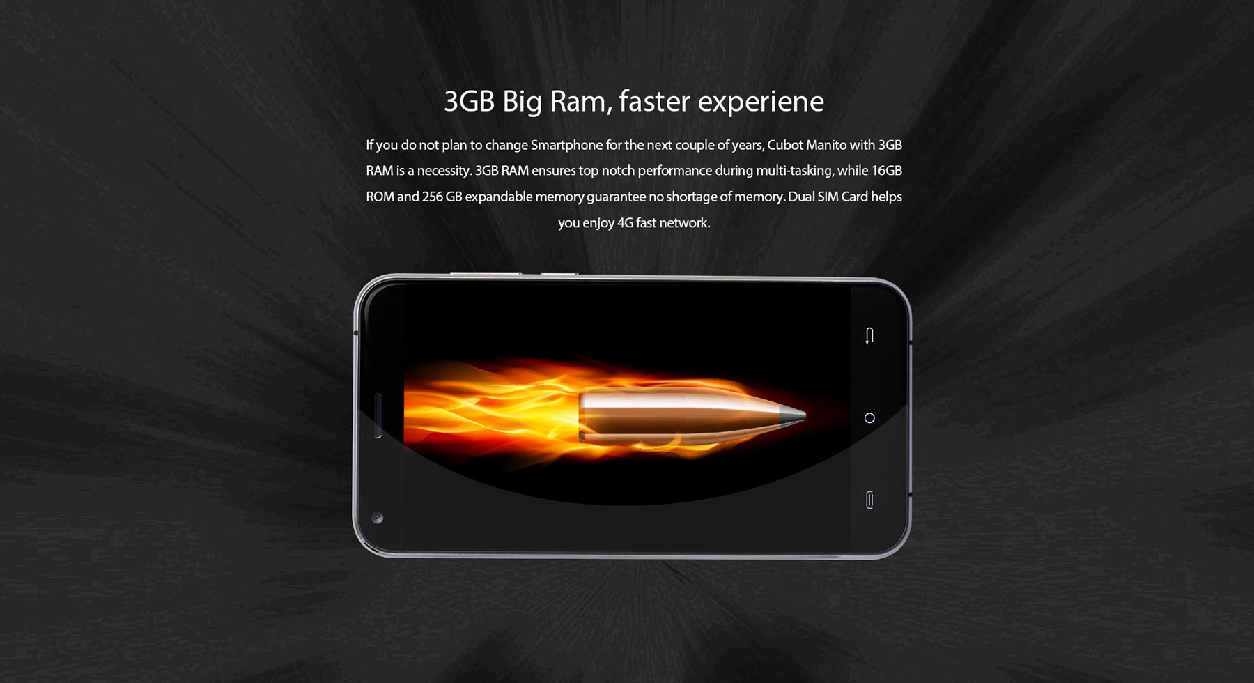 Cubot Manito Android 6.0 5.0 inch 4G Smartphone MTK6737 Quad Core 1.3GHz 3GB RAM 16GB ROM Bluetooth 4.0 A-GPS Accelerometer