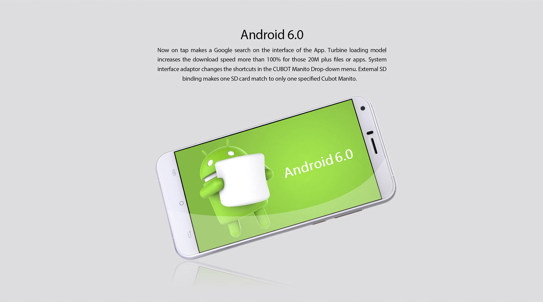 Cubot Manito Android 6.0 5.0 inch 4G Smartphone MTK6737 Quad Core 1.3GHz 3GB RAM 16GB ROM Bluetooth 4.0 A-GPS Accelerometer