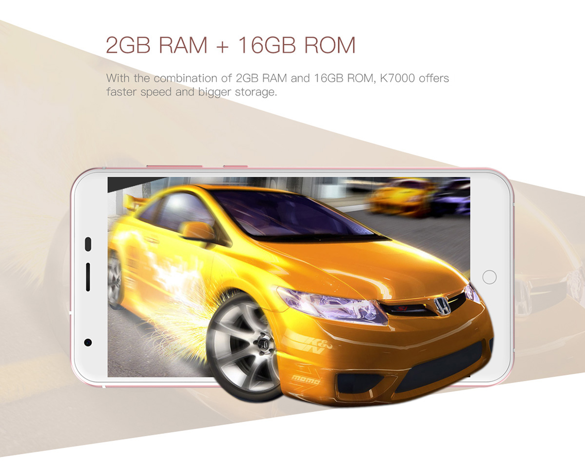 Oukitel K7000 Android 6.0 5.0 inch 4G Smartphone MTK6737 Quad Core 1.3GHz 2GB RAM 16GB ROM Fingerprint Scanner 2.5D Arc Screen Bluetooth 4.0