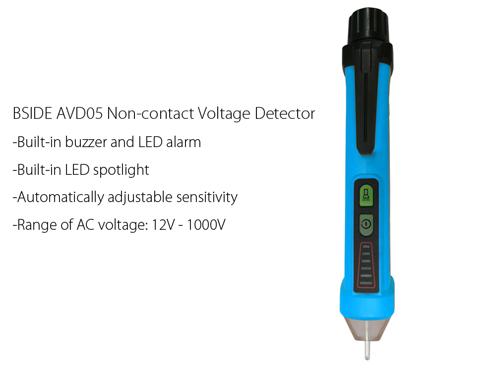 BSIDE AVD05 Non-contact Voltage Detector 12V - 1000V Electroprobe BSIDE AVD05 Non-contact Voltage Detector 12V - 1000V Electroprobe