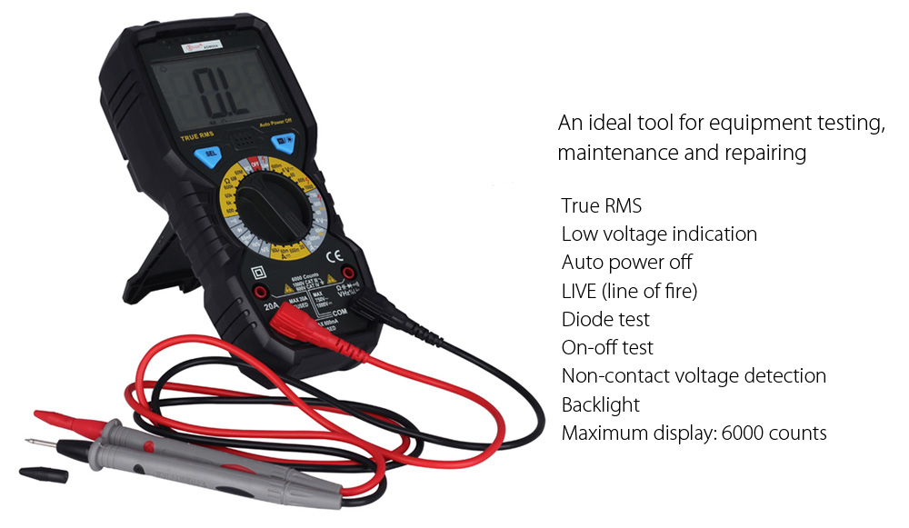 BSIDE ADM08A True RMS Value Digital Multimeter Temperature Capacitance Frequency Test BSIDE ADM08A True RMS Value Digital Multimeter Temperature Capacitance Frequency Test