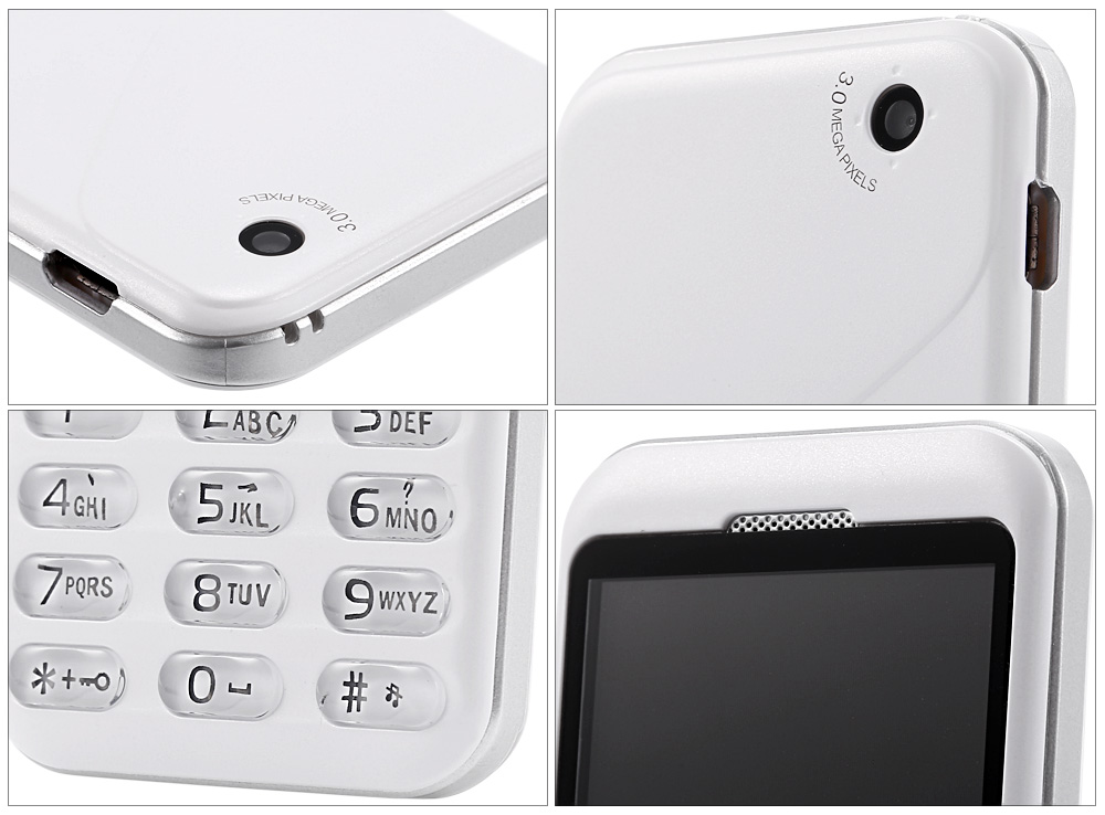 MELROSE M6 1.70 inch Pocket Card Phone Camera Bluetooth MP3 Playback FM Alarm Recorder Calender