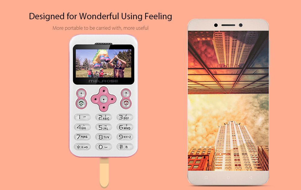 MELROSE M6 1.70 inch Pocket Card Phone Camera Bluetooth MP3 Playback FM Alarm Recorder Calender