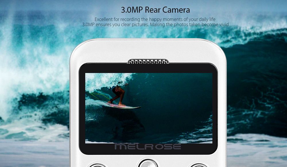 MELROSE M6 1.70 inch Pocket Card Phone Camera Bluetooth MP3 Playback FM Alarm Recorder Calender