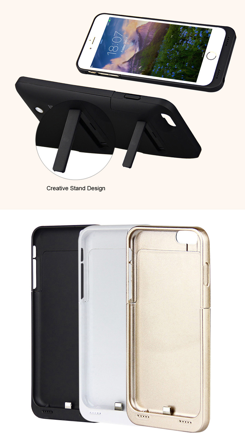 4200mAh External Battery Power Bank Charger Cover for iPhone 6 Plus / 6S Plus 5.5 inch 4200mAh External Battery Power Bank Charger Cover for iPhone 6 Plus / 6S Plus 5.5 inch
