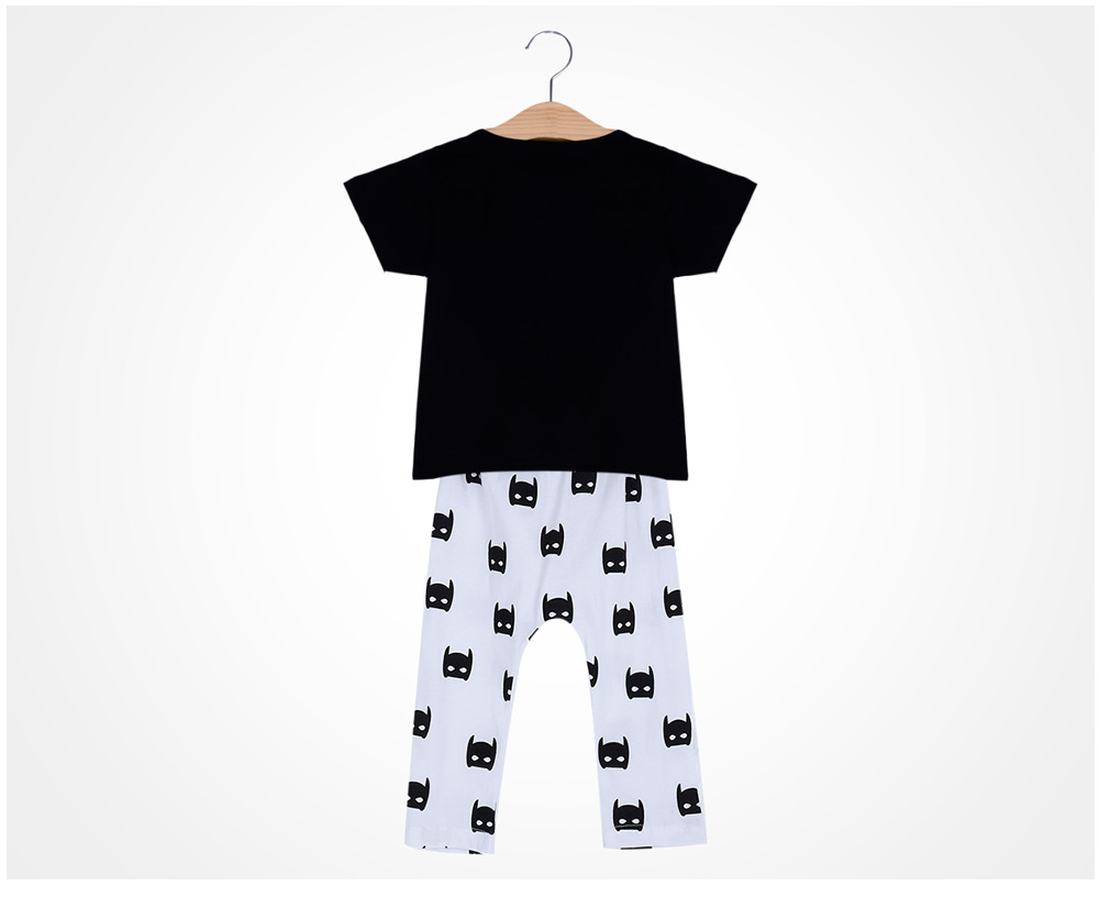 Casual Round Collar Printed Cotton Babies Two Piece Set