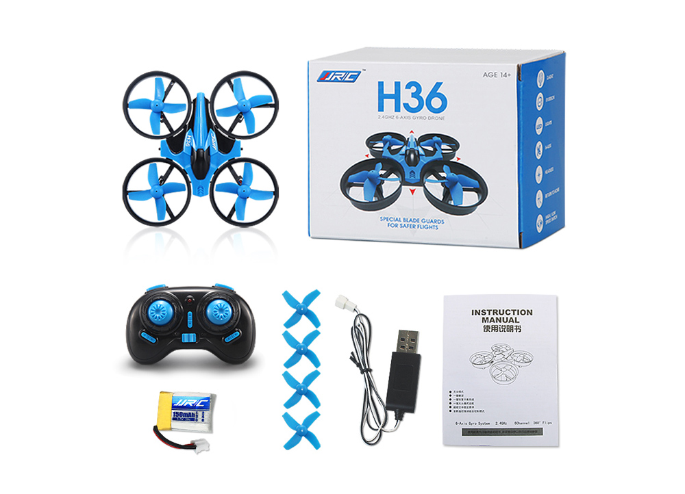 JJRC H36 Mini 2.4GHz 4CH 6 Axis Gyro RC Quadcopter with Headless Mode / Speed Switch