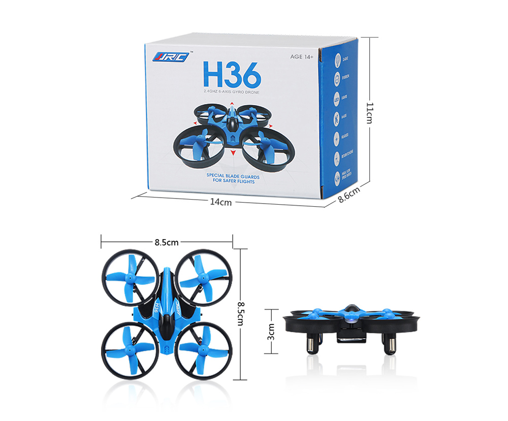 JJRC H36 Mini 2.4GHz 4CH 6 Axis Gyro RC Quadcopter with Headless Mode / Speed Switch