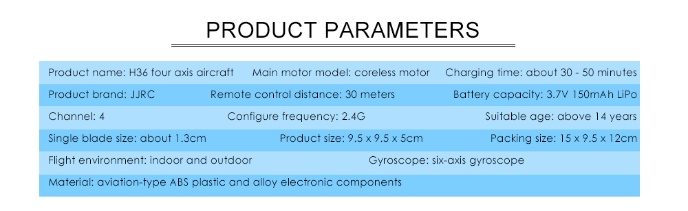 JJRC H36 Mini 2.4GHz 4CH 6 Axis Gyro RC Quadcopter with Headless Mode / Speed Switch