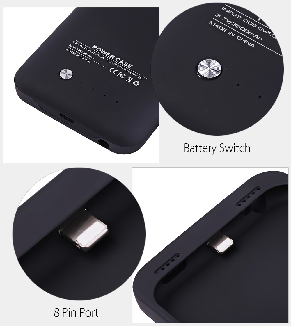 3500mAh External Battery Power Bank Charger Flip Case for iPhone 6 / 6S 4.7 inch 3500mAh External Battery Power Bank Charger Flip Case for iPhone 6 / 6S 4.7 inch