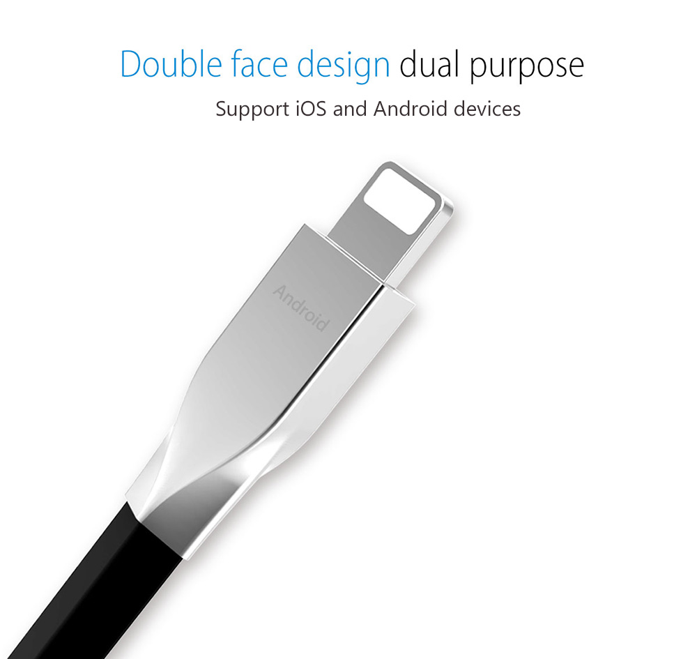 POFAN Zinc Alloy Housing 8 Pin Micro USB Data Transfer and Charging Cable for iPhone Samsung PVC Anti-twining Cord - 120cm POFAN Zinc Alloy Housing 8 Pin Micro USB Data Transfer and Charging Cable for iPhone Samsung PVC Anti-twining Cord - 120cm