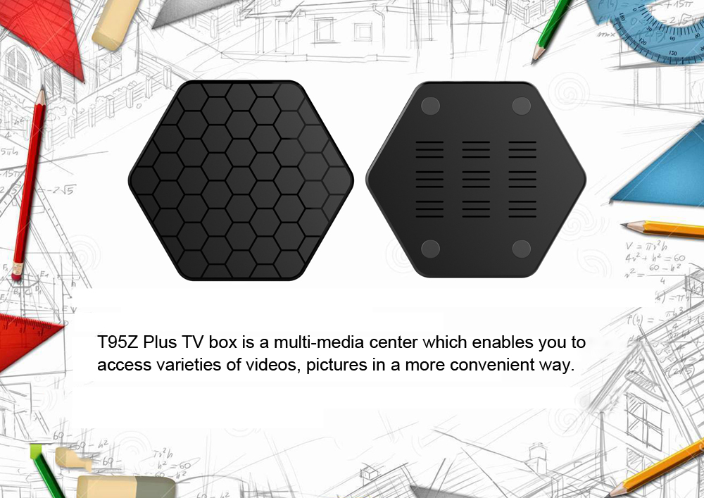 Sunvell T95Z Plus Set-top Box Amlogic S912 Octa Core 4K x 2K H.265 Decoding Android 7.1 2.4G + 5G Dual Band WiFi Sunvell T95Z Plus Set-top Box Amlogic S912 Octa Core 4K x 2K H.265 Decoding Android 7.1 2.4G + 5G Dual Band WiFi