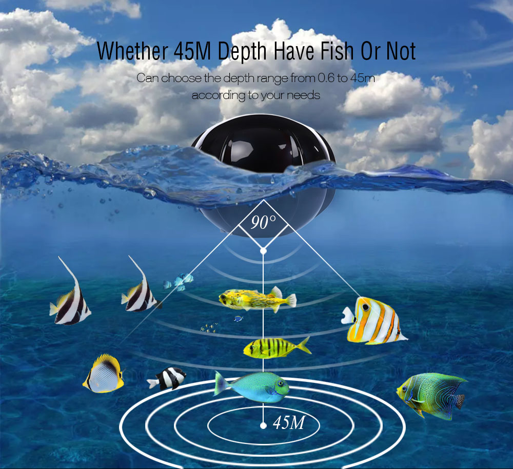 Outlife Portable Fish Finder with Wireless Sonar Sensor LCD Display Outlife Portable Fish Finder with Wireless Sonar Sensor LCD Display