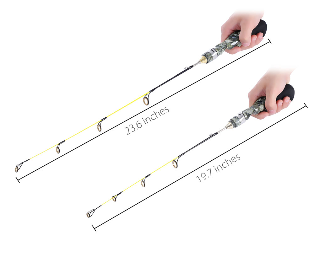 LEO Professional Compound Fiber Ice Fishing Rod Fish Pole