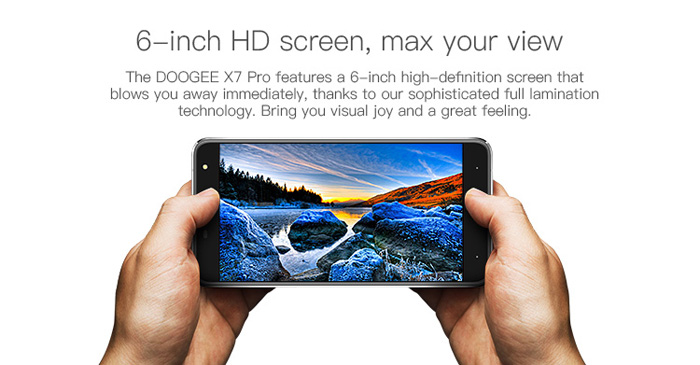 Doogee X7 Pro Android 6.0 6.0 inch 4G Phablet MTK6737 Quad Core 1.2GHz 2GB RAM 16GB ROM 3D VR Proximity Sensor GPS Doogee X7 Pro Android 6.0 6.0 inch 4G Phablet MTK6737 Quad Core 1.2GHz 2GB RAM 16GB ROM 3D VR Proximity Sensor GPS