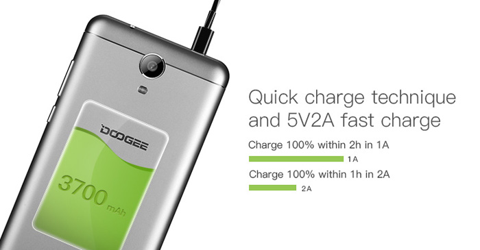 Doogee X7 Pro Android 6.0 6.0 inch 4G Phablet MTK6737 Quad Core 1.2GHz 2GB RAM 16GB ROM 3D VR Proximity Sensor GPS