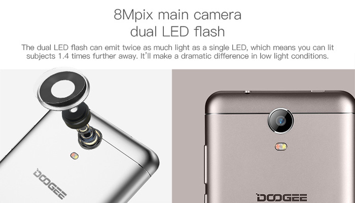 Doogee X7 Pro Android 6.0 6.0 inch 4G Phablet MTK6737 Quad Core 1.2GHz 2GB RAM 16GB ROM 3D VR Proximity Sensor GPS