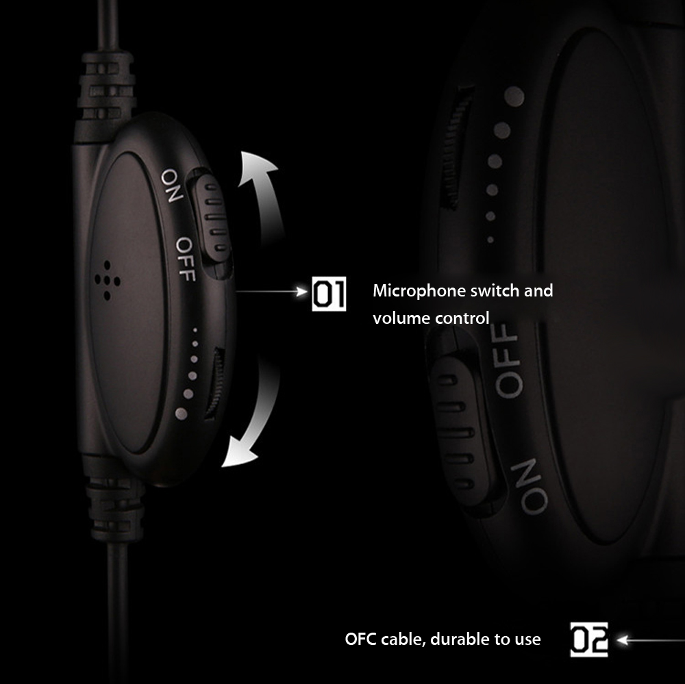 OVANN X4 Wired Gaming Headsets with Microphone Volume Control 3.5mm Audio Jack OVANN X4 Wired Gaming Headsets with Microphone Volume Control 3.5mm Audio Jack