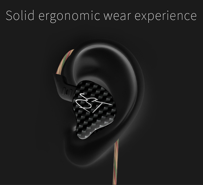 KZ ZST Dynamic HiFi Music In-ear Earphones Noise Canceling Super Bass with Mic Support Hands-free Calls