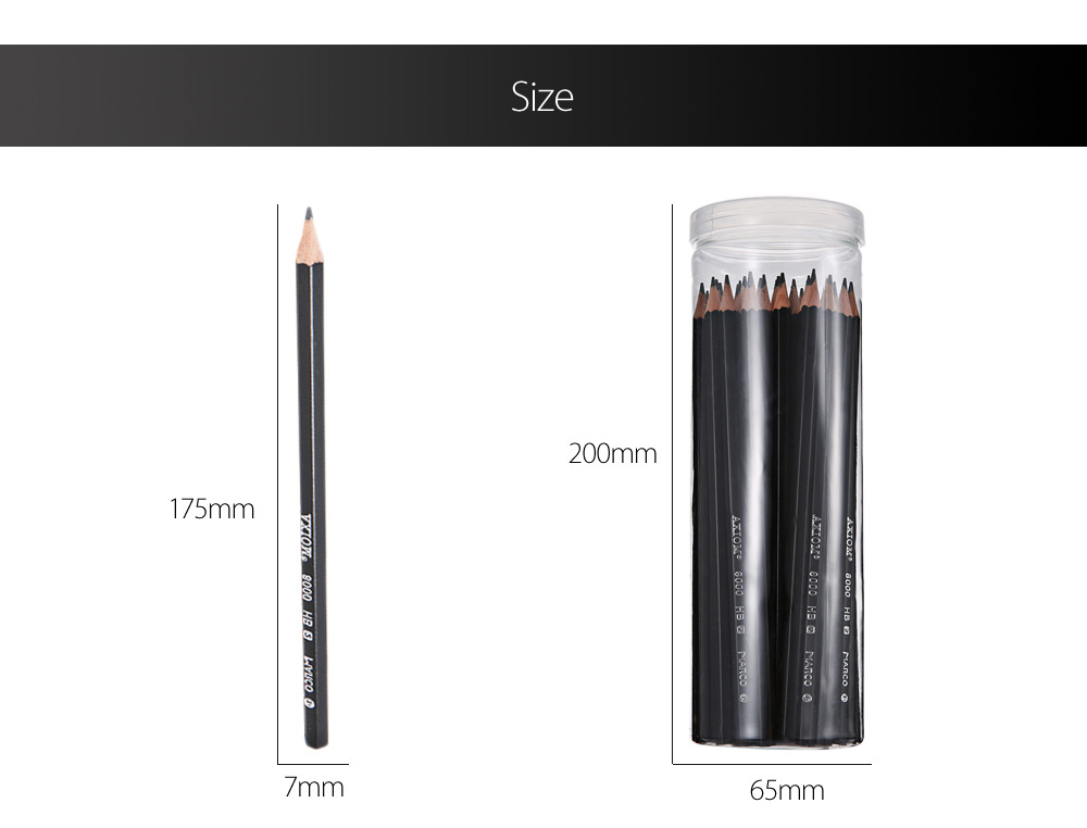 Marco Axiom 8000 50pcs Hexagonal HB Pencil for School Office Supplies Marco Axiom 8000 50pcs Hexagonal HB Pencil for School Office Supplies