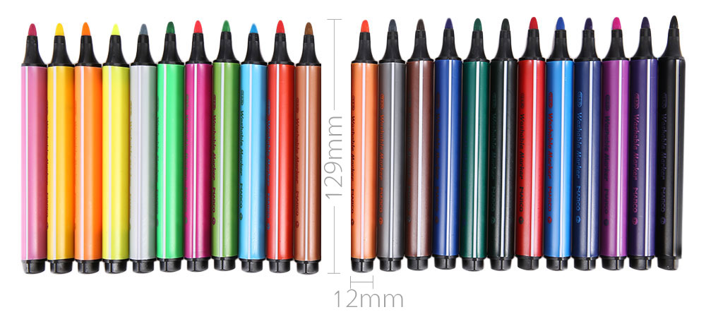 Marco 1232 24 Colors Washable Triangle Pole Water-color Pen Marker Marco 1232 24 Colors Washable Triangle Pole Water-color Pen Marker