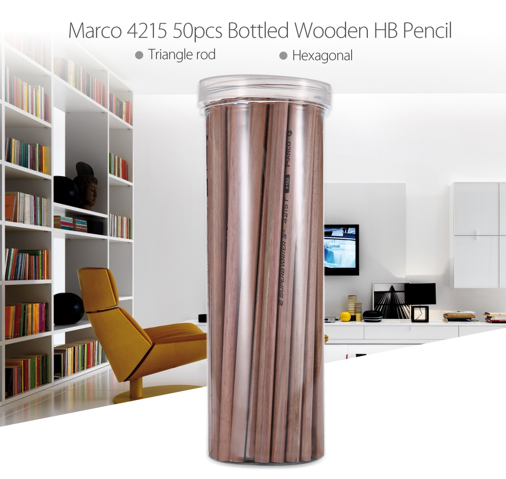 Marco 4215 50pcs Bottled Wooden HB Pencil for School Office Supplies Marco 4215 50pcs Bottled Wooden HB Pencil for School Office Supplies