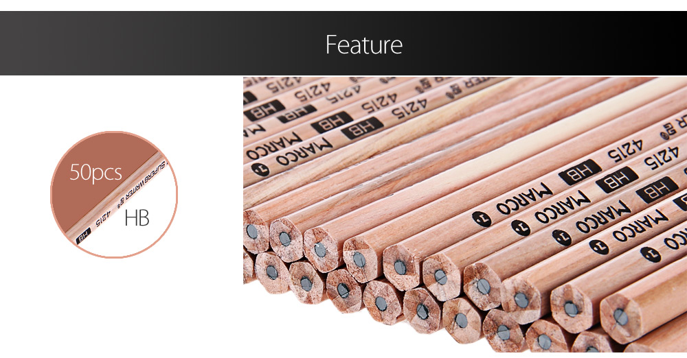 Marco 4215 50pcs Bottled Wooden HB Pencil for School Office Supplies Marco 4215 50pcs Bottled Wooden HB Pencil for School Office Supplies