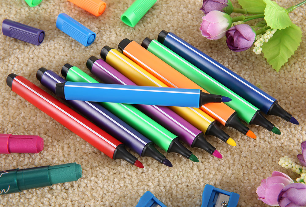 Marco 1232 12 Colors Washable Triangle Pole Water-color Pen Marker Marco 1232 12 Colors Washable Triangle Pole Water-color Pen Marker