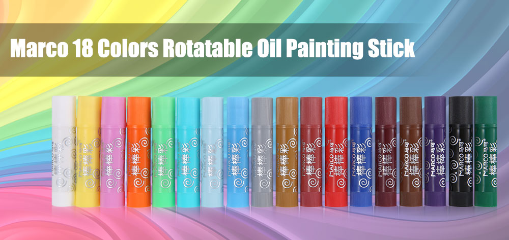 Marco 2500 - 18CB 18 Colors Rotatable Oil Painting Stick Marco 2500 - 18CB 18 Colors Rotatable Oil Painting Stick