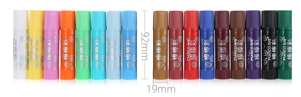 Marco 2500 - 18CB 18 Colors Rotatable Oil Painting Stick Marco 2500 - 18CB 18 Colors Rotatable Oil Painting Stick
