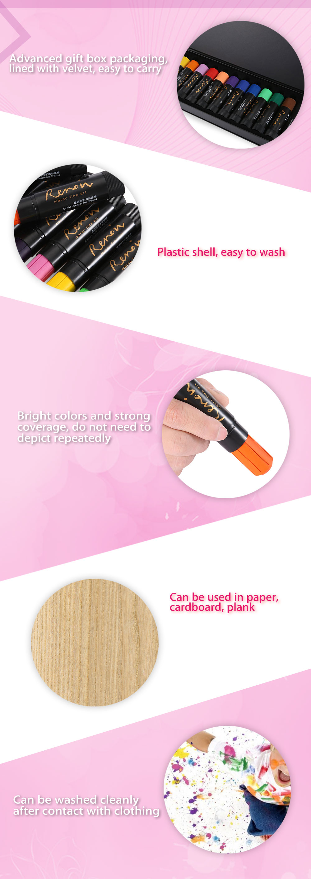 Marco Renoir 2508 12 Colors Rotatable Washable Oil Painting Stick Marco Renoir 2508 12 Colors Rotatable Washable Oil Painting Stick