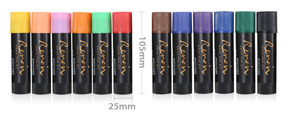 Marco Renoir 2508 12 Colors Rotatable Washable Oil Painting Stick Marco Renoir 2508 12 Colors Rotatable Washable Oil Painting Stick