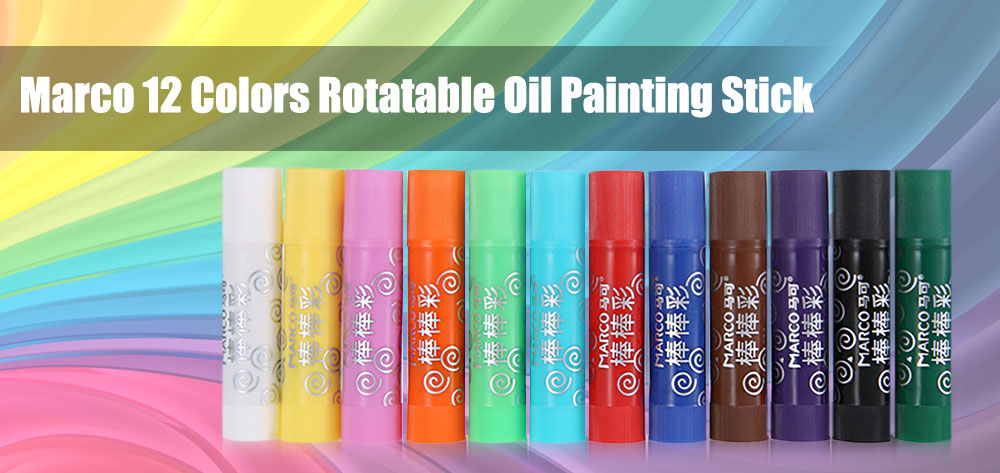 Marco 2500 - 12CB 12 Colors Rotating Oil Painting Stick Marco 2500 - 12CB 12 Colors Rotating Oil Painting Stick