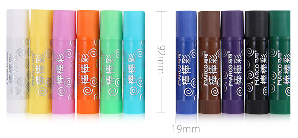 Marco 2500 - 12CB 12 Colors Rotating Oil Painting Stick Marco 2500 - 12CB 12 Colors Rotating Oil Painting Stick