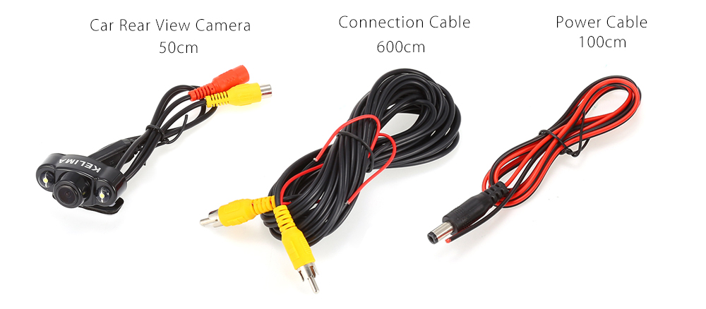 KELIMA CR22 170 Degree Dual LEDs Car Rear View Camera with ACC KELIMA CR22 170 Degree Dual LEDs Car Rear View Camera with ACC