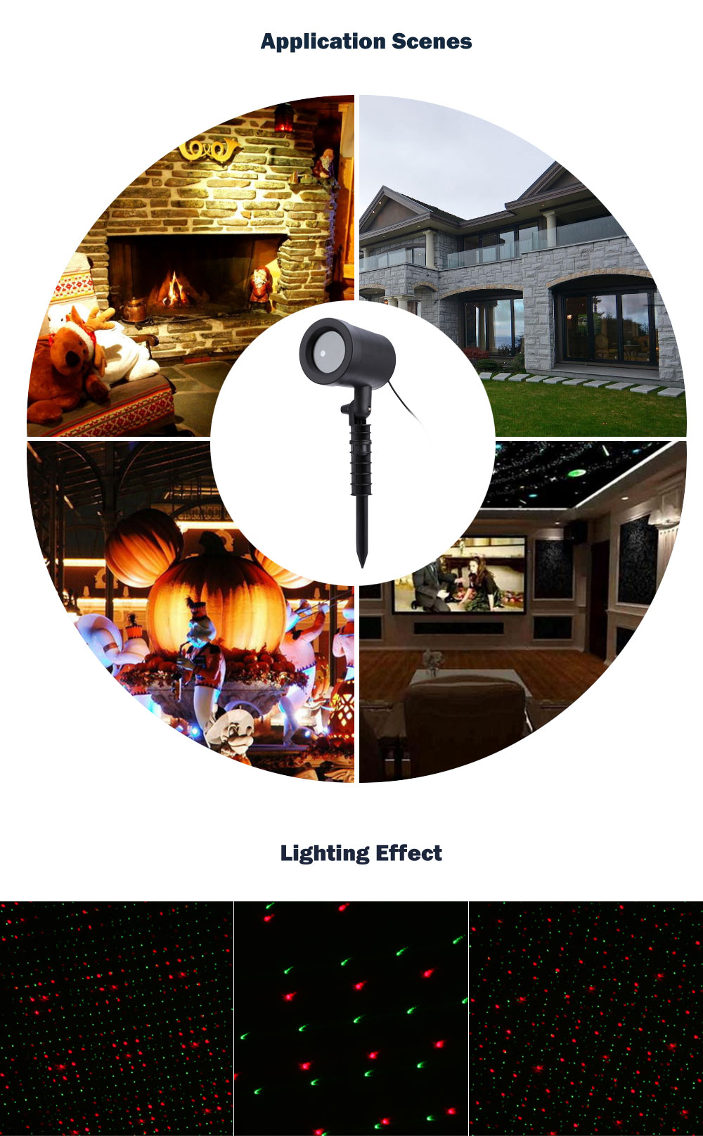 Outdoor Lawn Light Sky Laser Spotlight for Christmas Party Decorations