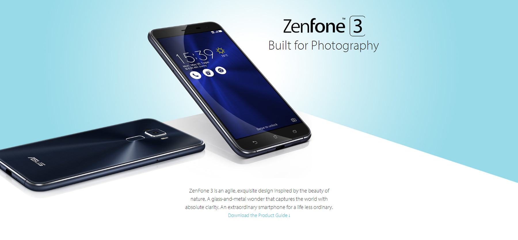 Asus ZenFone 3 (ZE552KL) Android 6.0 5.5 inch Corning Gorilla Glass 3 Screen 4G Phablet Qualcomm Snapdragon 625 Octa Core 2.0GHz 4GB RAM 64GB Fingerprint Scanner GPS