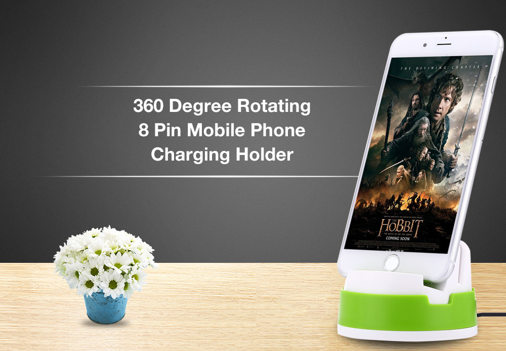 360 Degree Rotating Charger Portable Desktop Cradle Charging Sync Dock for iPhone
