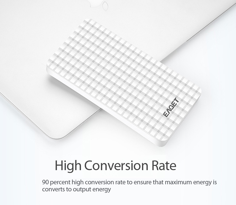 EAGET C6 10000mAh Big Capacity Power Bank Dual USB Output Portable Charger EAGET C6 10000mAh Big Capacity Power Bank Dual USB Output Portable Charger