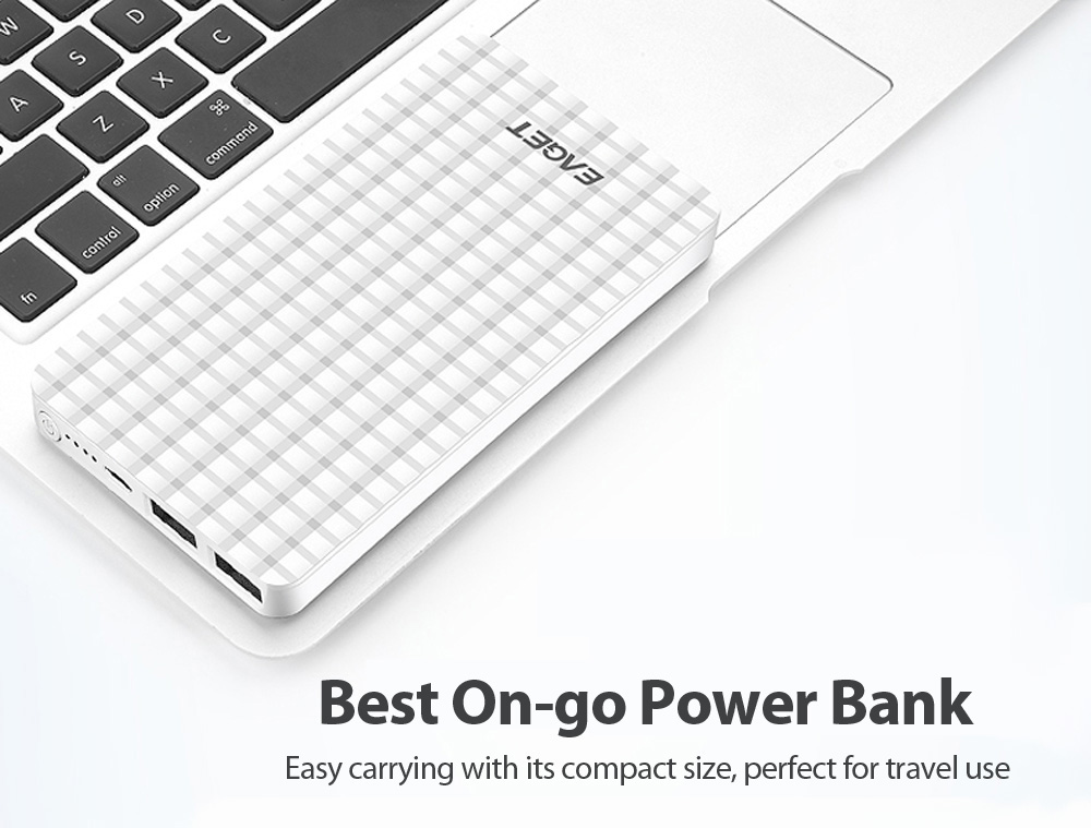 EAGET C6 10000mAh Big Capacity Power Bank Dual USB Output Portable Charger EAGET C6 10000mAh Big Capacity Power Bank Dual USB Output Portable Charger