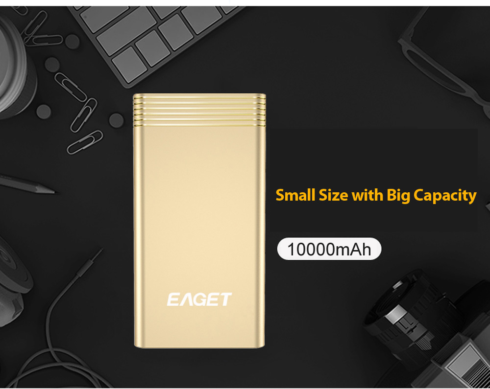 EAGET EQ10 10000mAh QC 3.0 Power Bank with Type-C Input Output Port