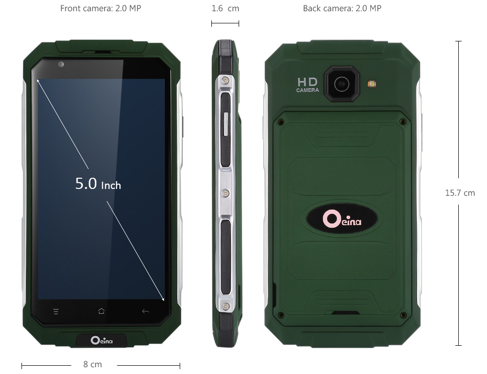 Oeina XP7711 5.0 inch Android 5.1 3G Smartphone MTK6580 Quad Core 1.2GHz 1GB RAM 8GB ROM A-GPS Bluetooth 4.0 Gravity Sensor