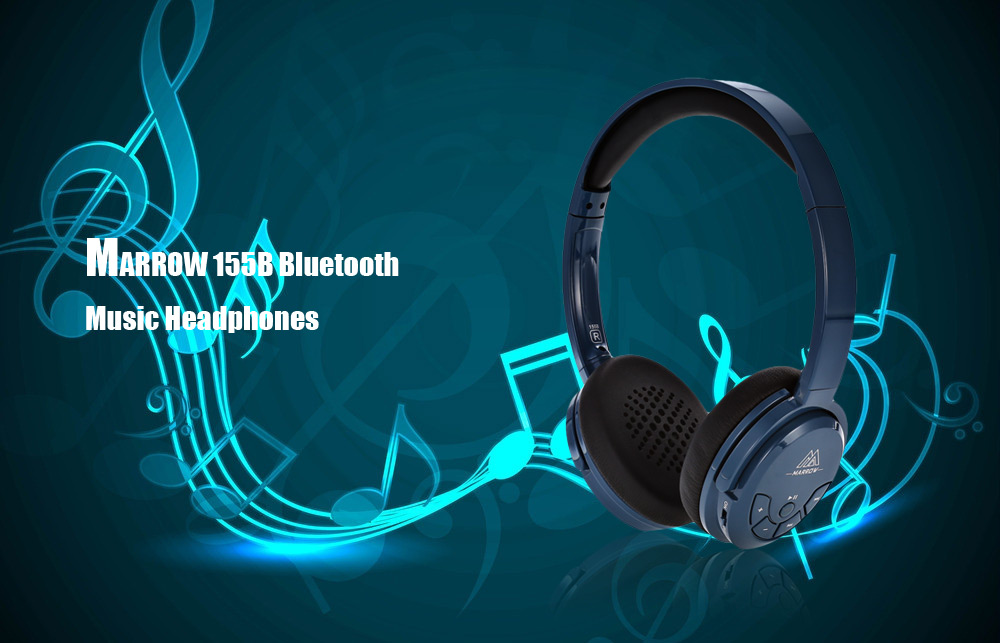 MARROW 155B Wireless Bluetooth 4.0 Music Headband Headphones Support Hands-free Calls Volume Control MARROW 155B Wireless Bluetooth 4.0 Music Headband Headphones Support Hands-free Calls Volume Control